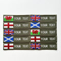 Personalised Embroidered Flag Patch Sew/Iron/VELCRO® Custom Text Badge Olive