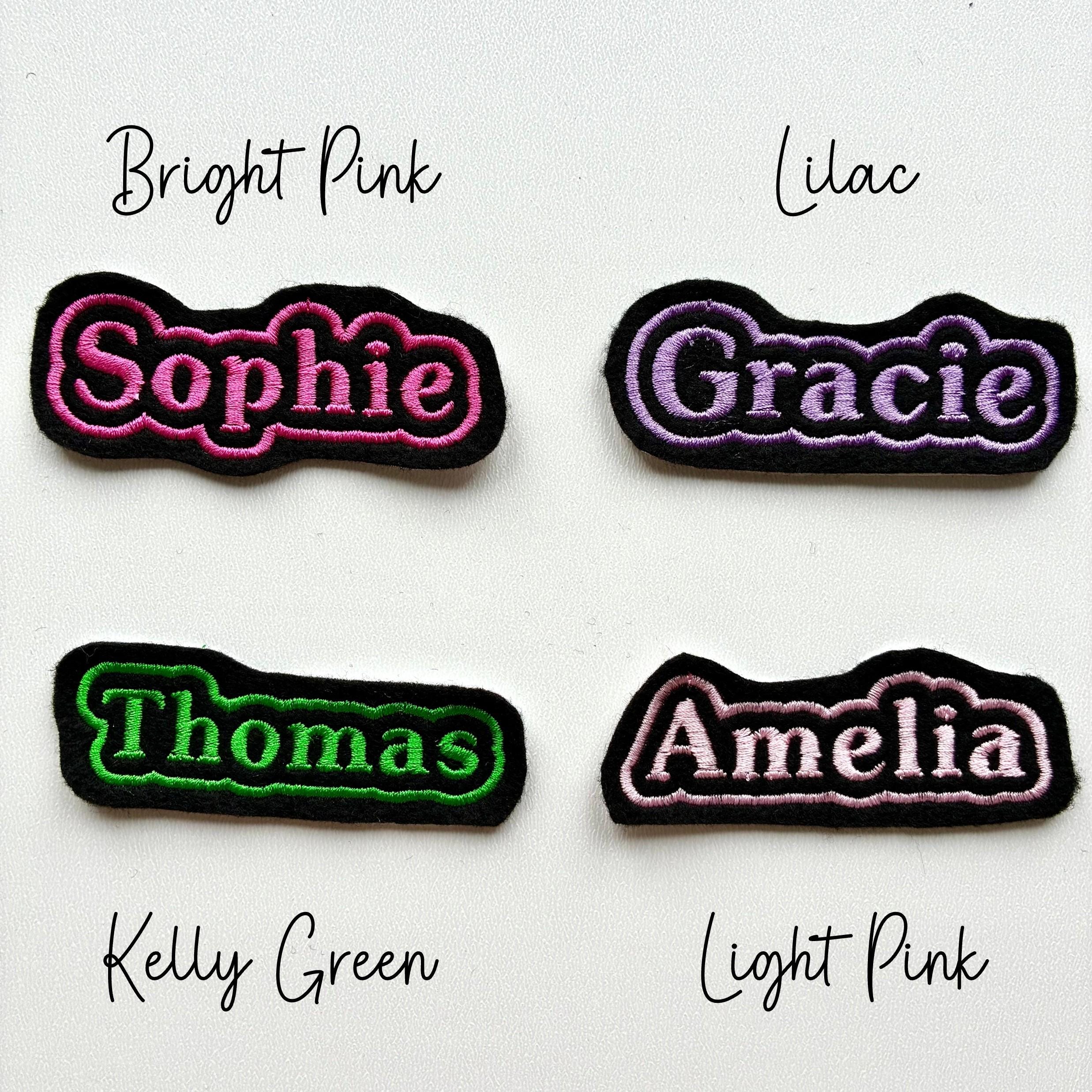 Personalised Embroidered Name Patch Iron On & Sew On Custom Text Badge (P1)