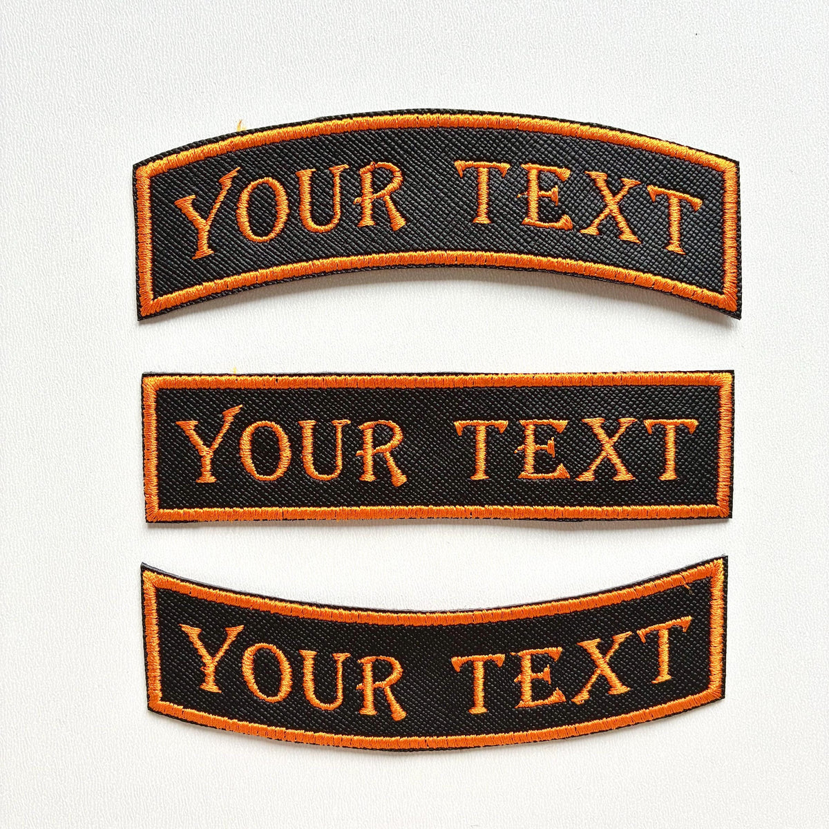 Personalised Embroidered Patch Iron & Sew On Custom Text Old English Biker Club