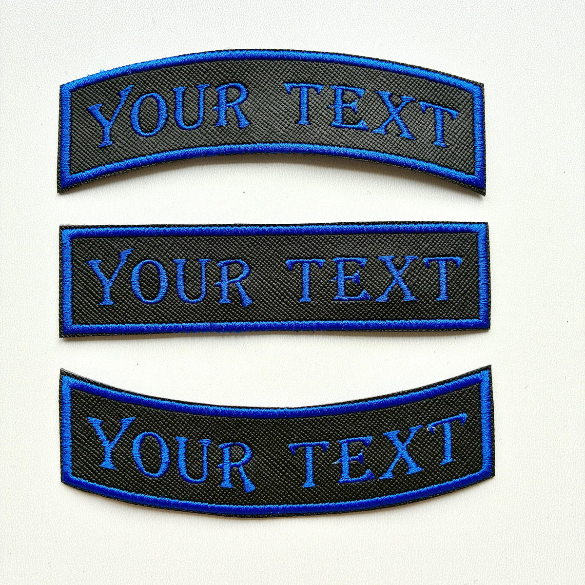 Personalised Embroidered Patch Iron & Sew On Custom Text Old English Biker Club