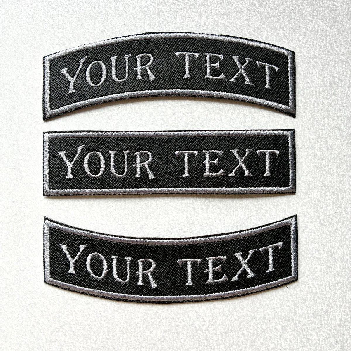 Personalised Embroidered Patch Iron & Sew On Custom Text Old English Biker Club