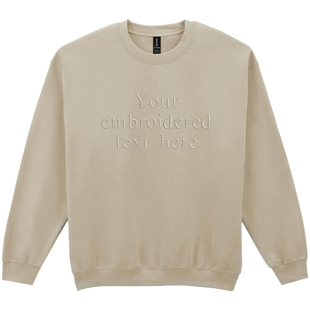 Embroidered Personalised Adults Sweatshirt S-5XL Custom Design Your Text