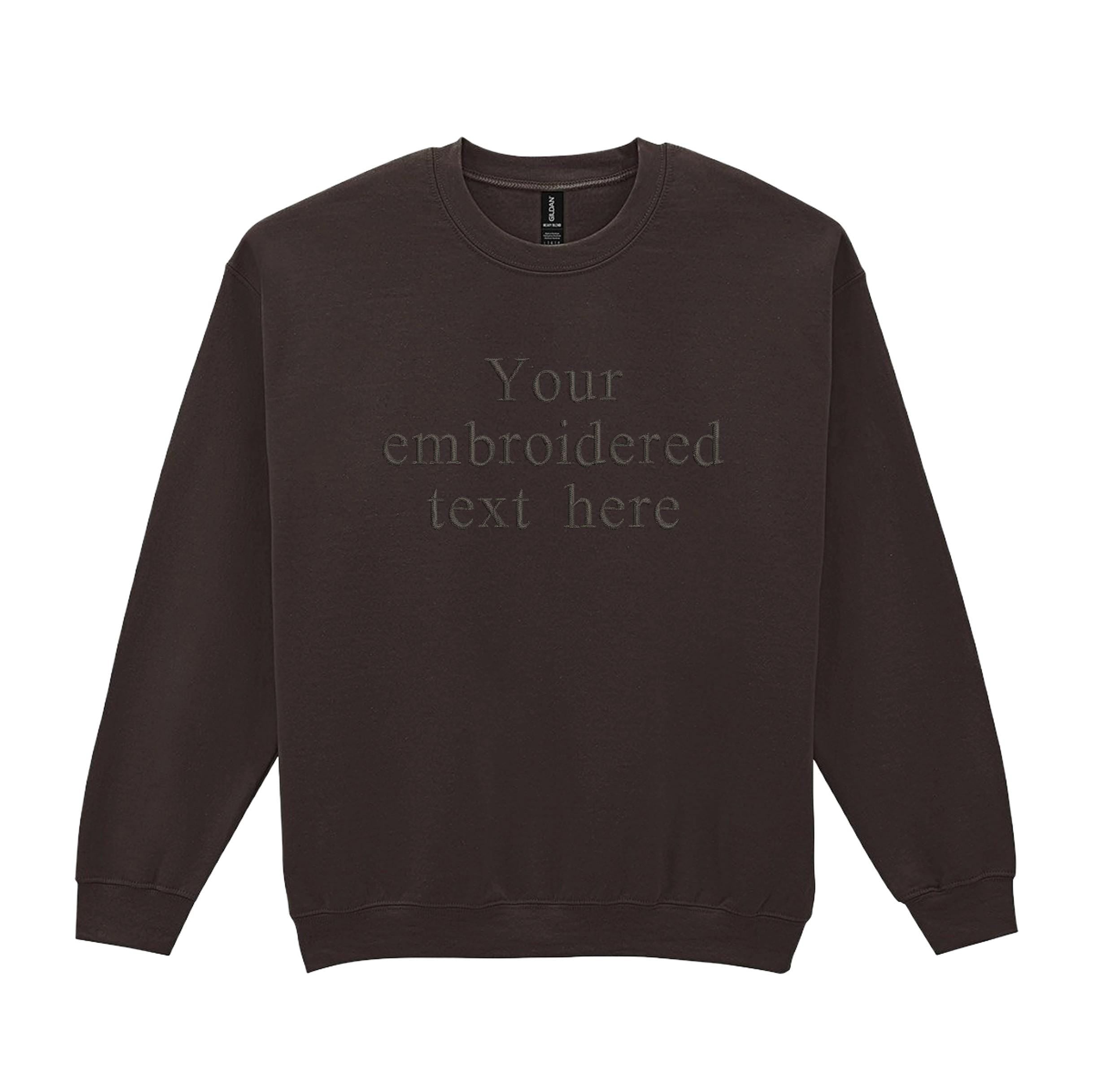 Embroidered Personalised Adults Sweatshirt S-5XL Custom Design Your Text