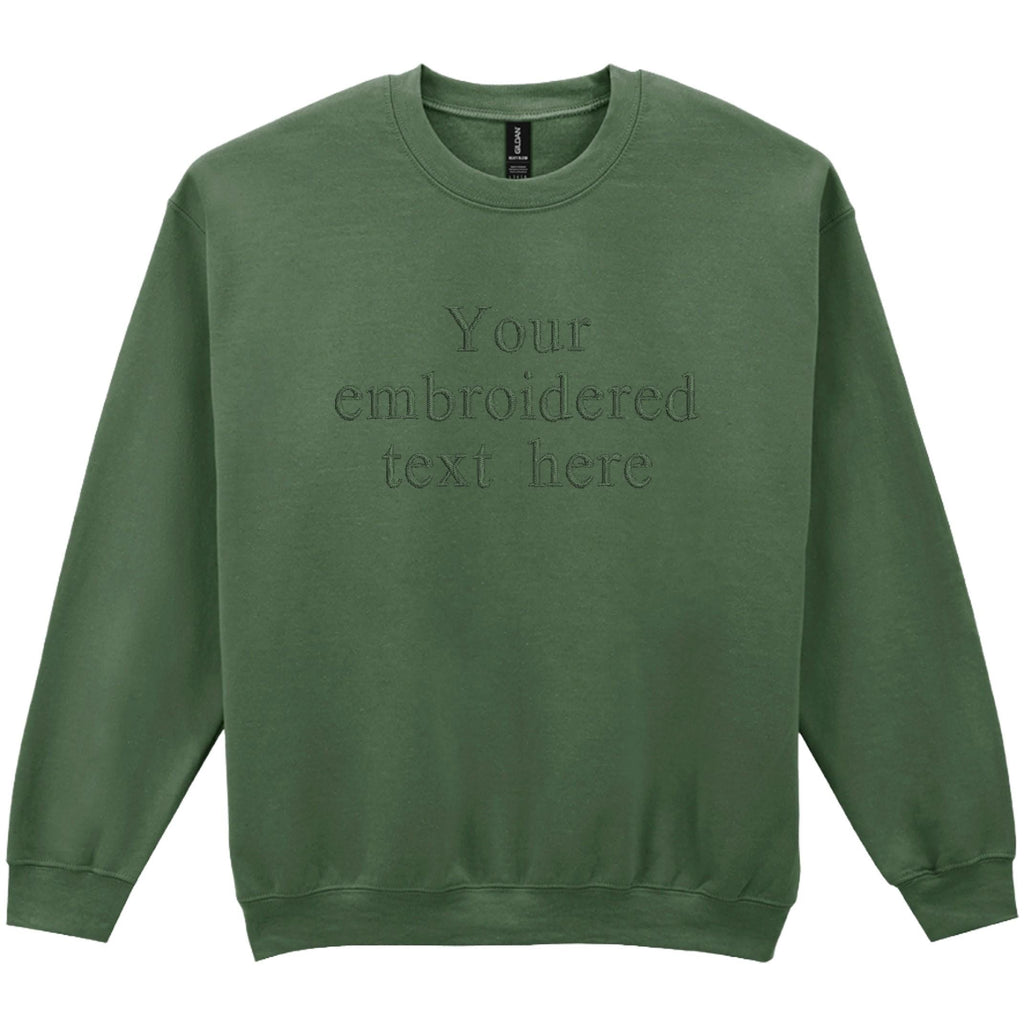 Embroidered Personalised Adults Sweatshirt S-5XL Custom Design Your Text