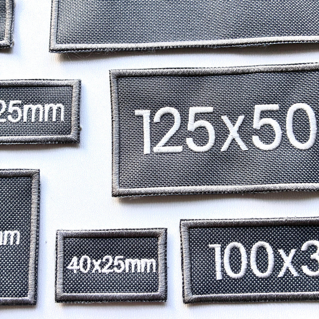 Personalised Embroidered Grey Patches Sew/Iron/VELCRO® Custom Text Molle Morale Badges