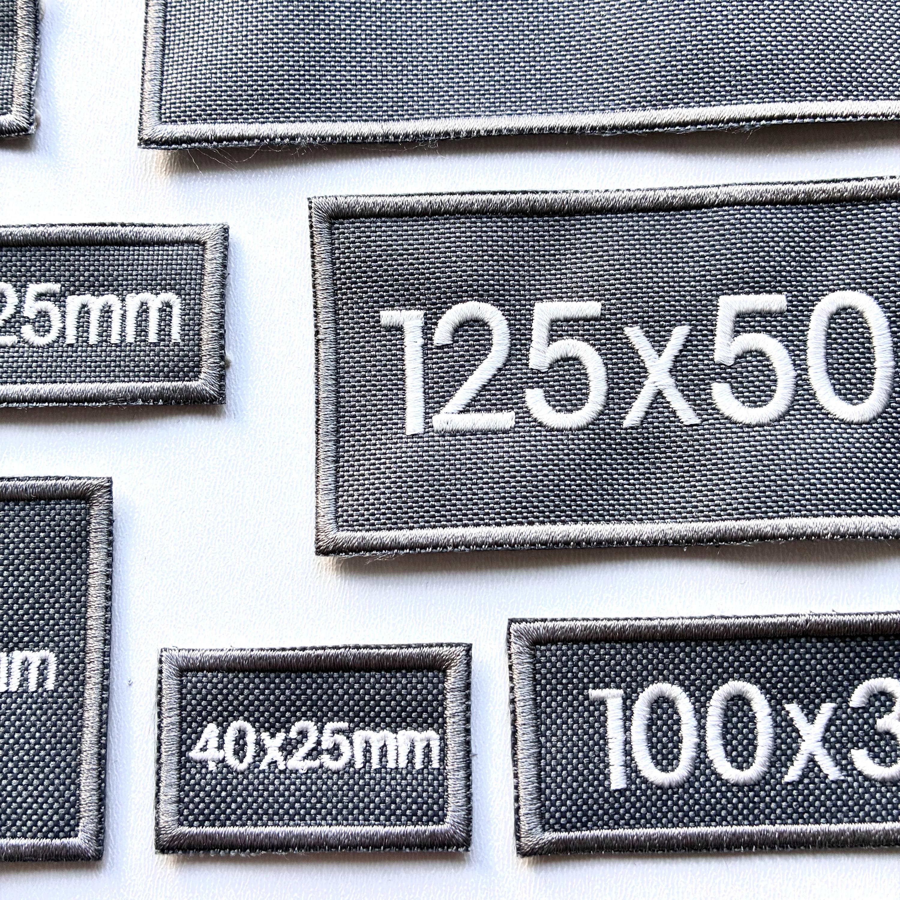 Personalised Embroidered Grey Patches Sew/Iron/VELCRO® Custom Text Molle Morale Badges