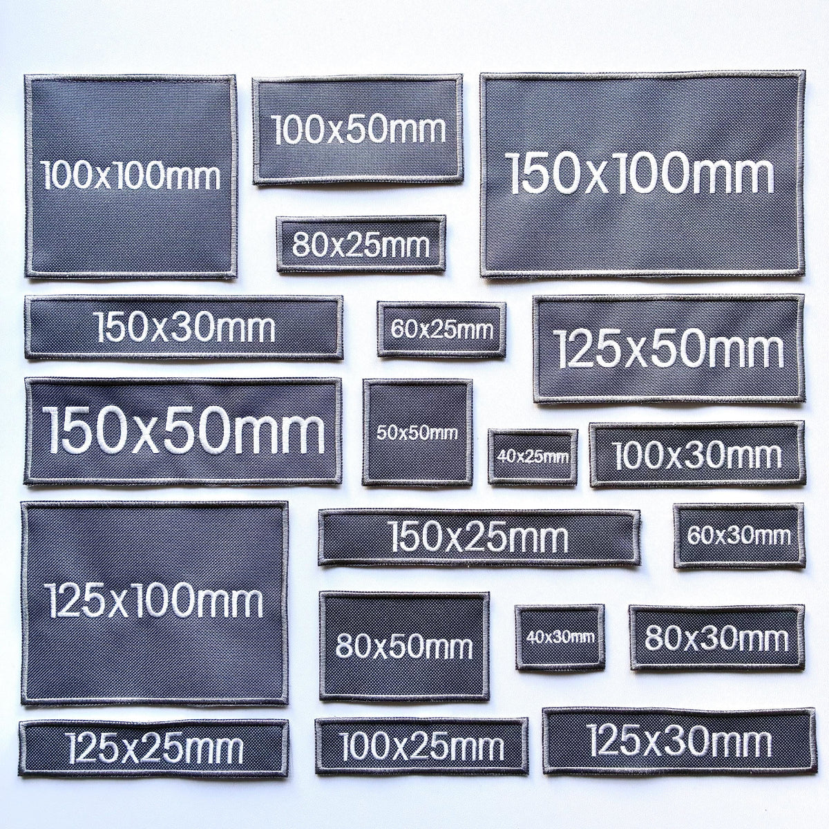 Personalised Embroidered Grey Patches Sew/Iron/VELCRO® Custom Text Molle Morale Badges