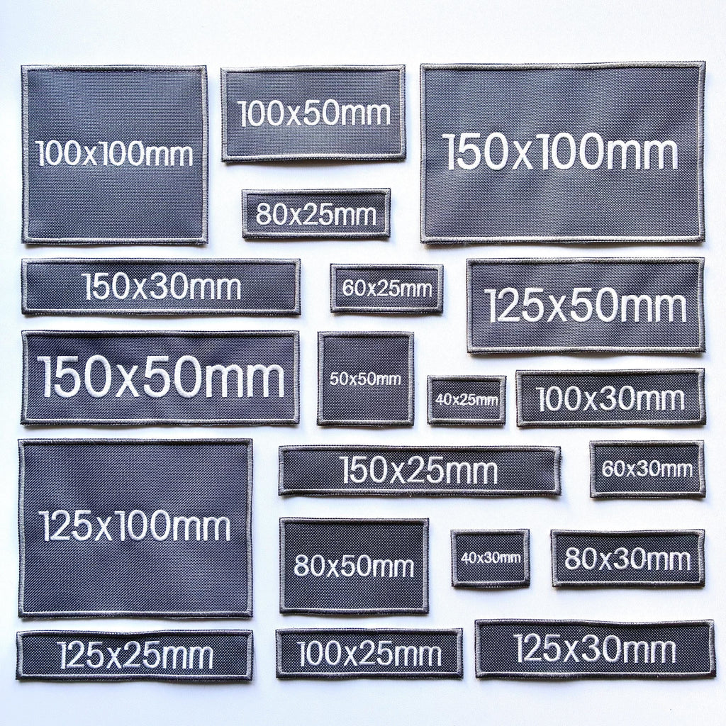 Personalised Embroidered Grey Patches Sew/Iron/VELCRO® Custom Text Molle Morale Badges