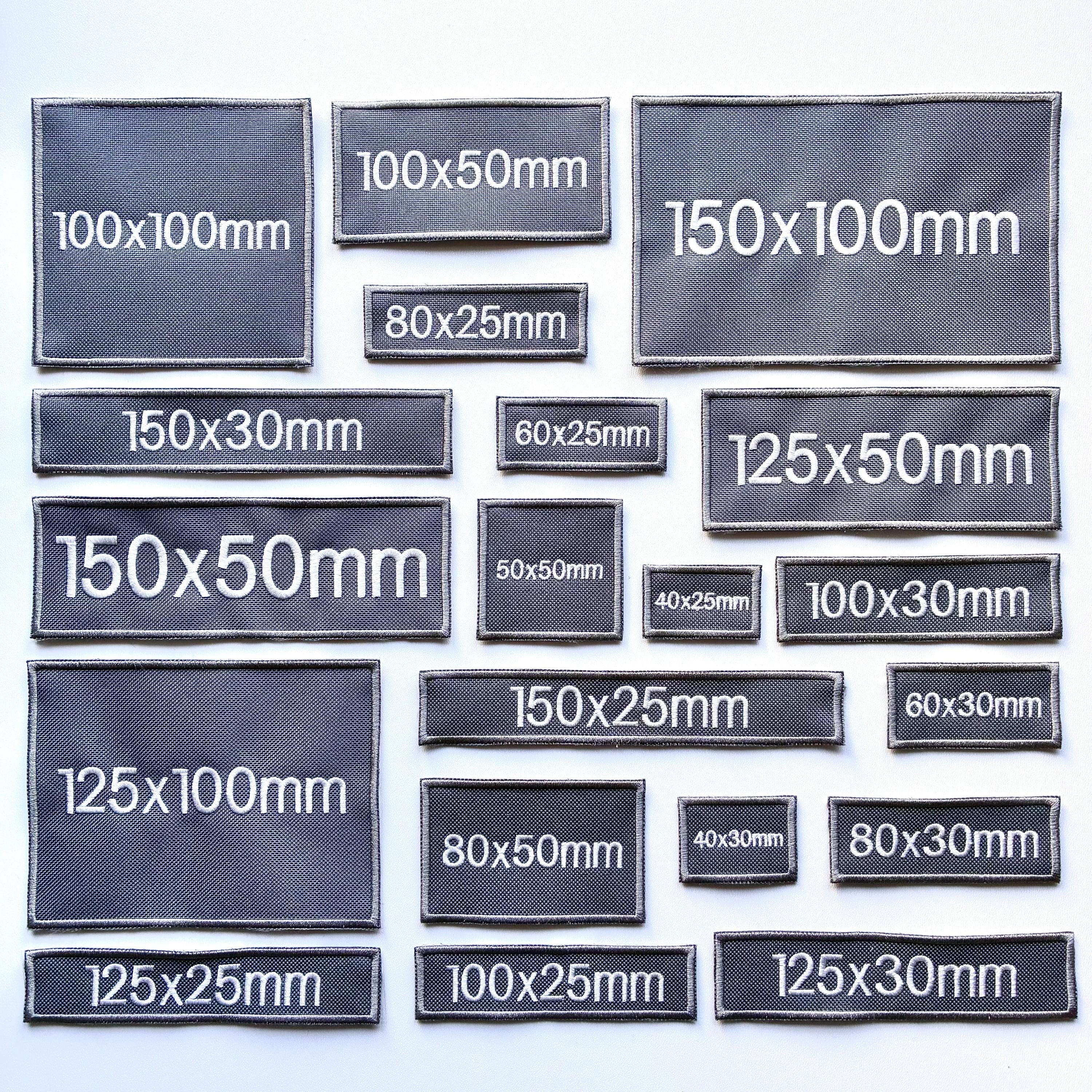 Personalised Embroidered Grey Patches Sew/Iron/VELCRO® Custom Text Molle Morale Badges