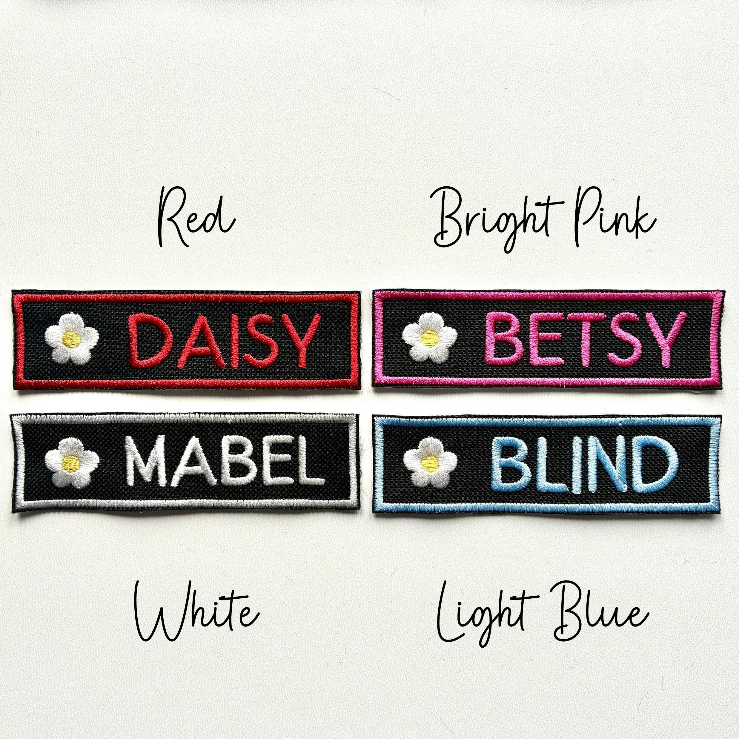 VELCRO® Patch To Fit Julius K9 Dog Harness Personalised Embroidered Custom Text Flower Floral Badge