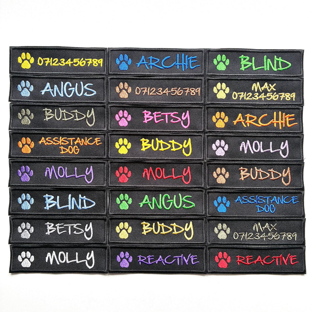VELCRO® Patch To Fit Julius K9 Dog Harness Personalised Embroidered Custom Text Badge
