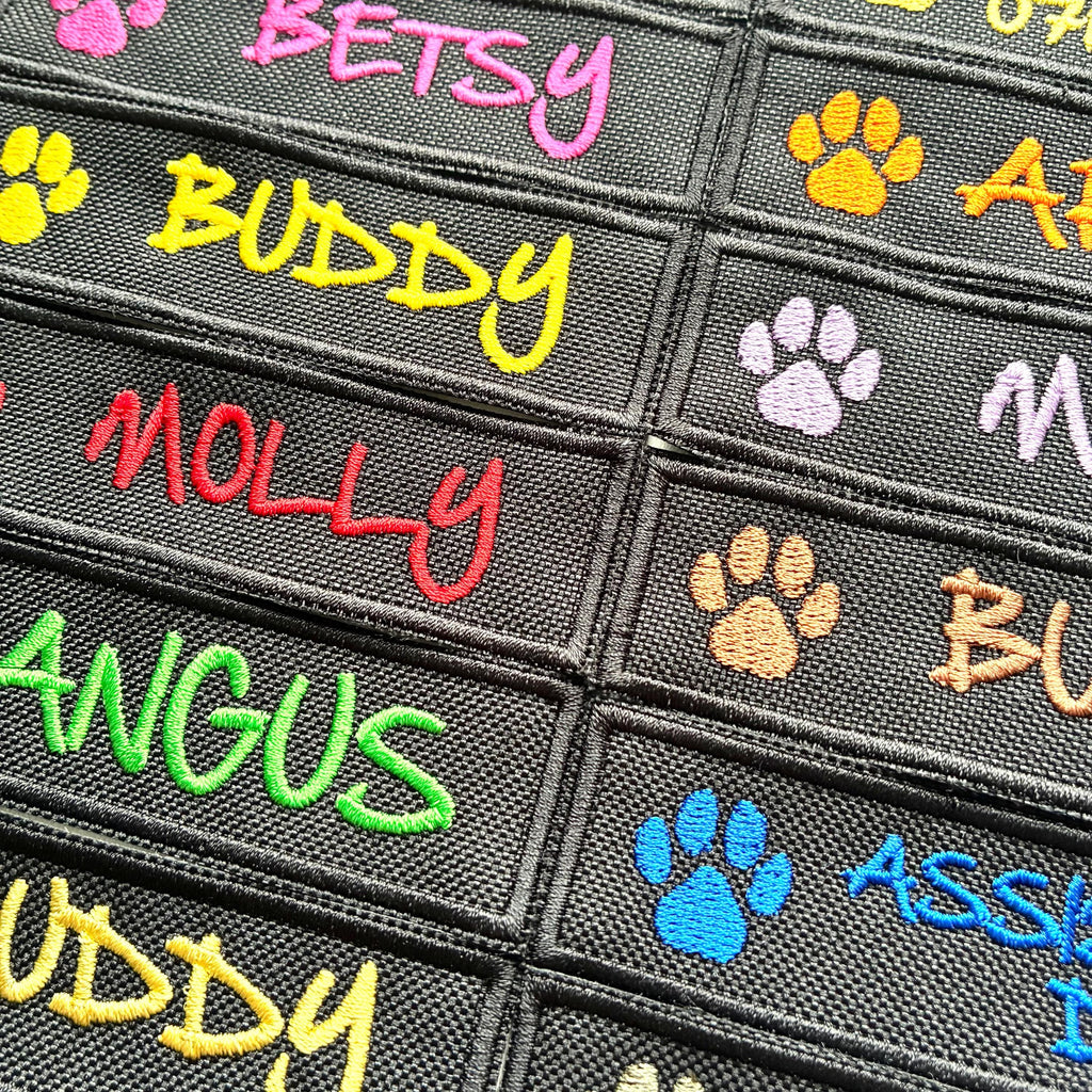 VELCRO® Patch To Fit Julius K9 Dog Harness Personalised Embroidered Custom Text Badge