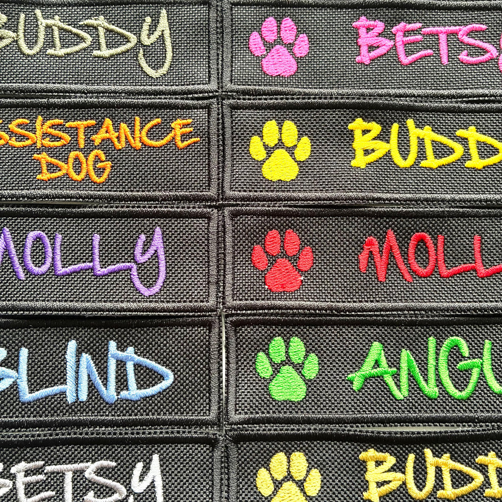 VELCRO® Patch To Fit Julius K9 Dog Harness Personalised Embroidered Custom Text Badge