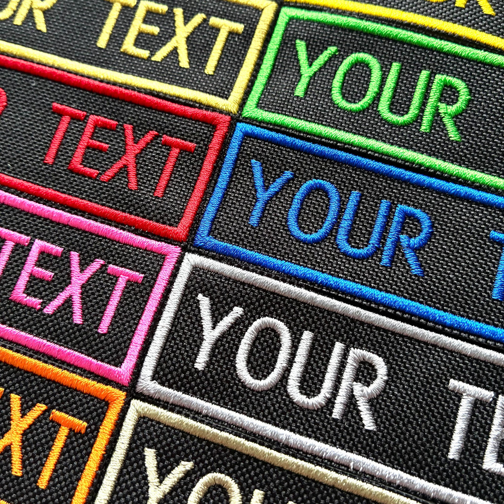 Personalised Embroidered Patches Sew/Iron/VELCRO® Custom Text Molle Morale Badges