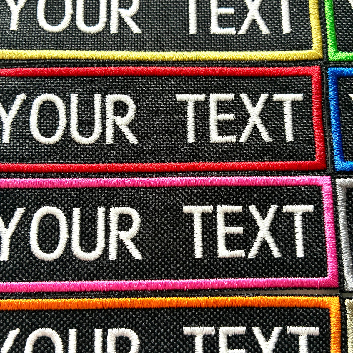 Personalised Embroidered Patches Sew/Iron/VELCRO® Custom Text Molle Morale Badges