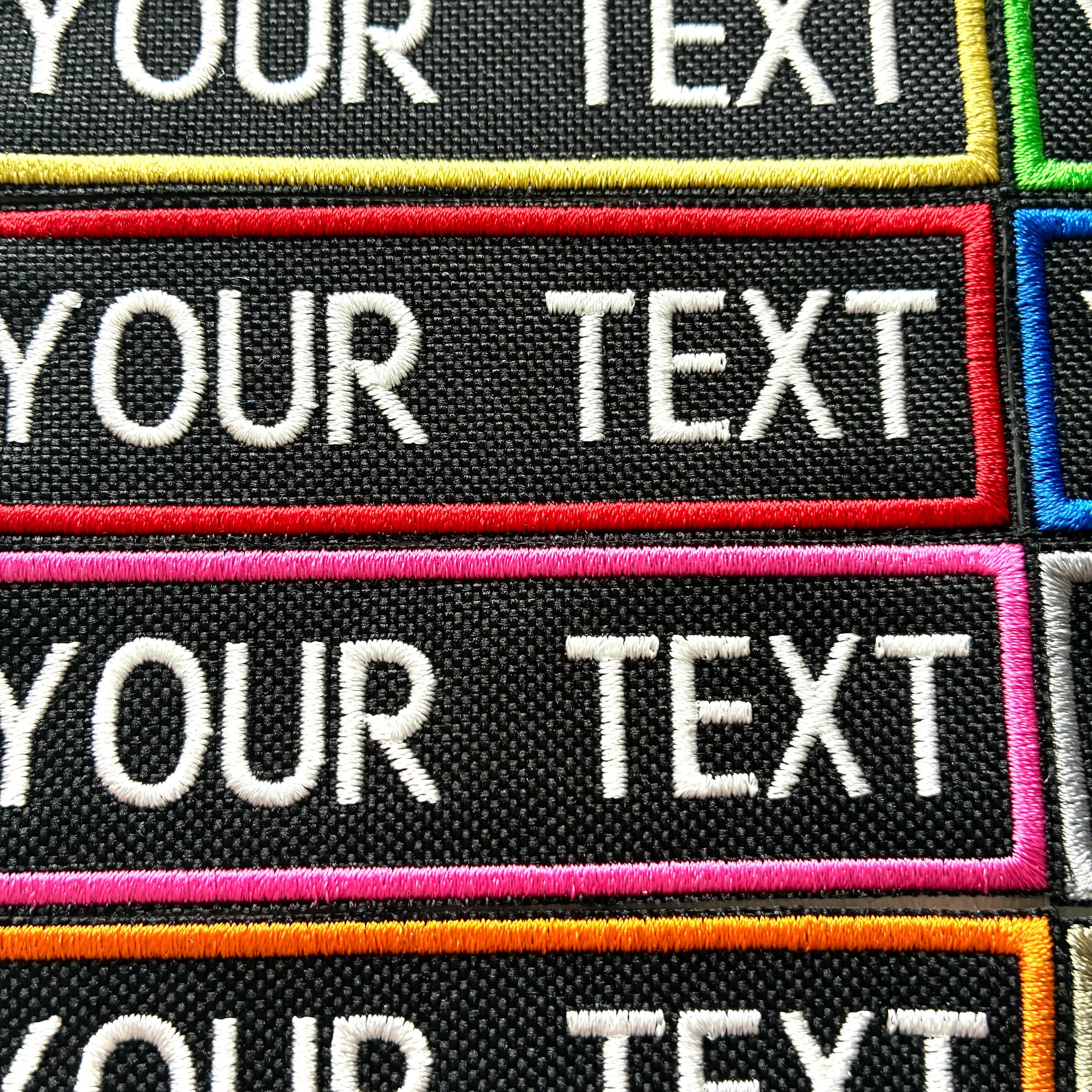 Personalised Embroidered Patches Sew/Iron/VELCRO® Custom Text Molle Morale Badges