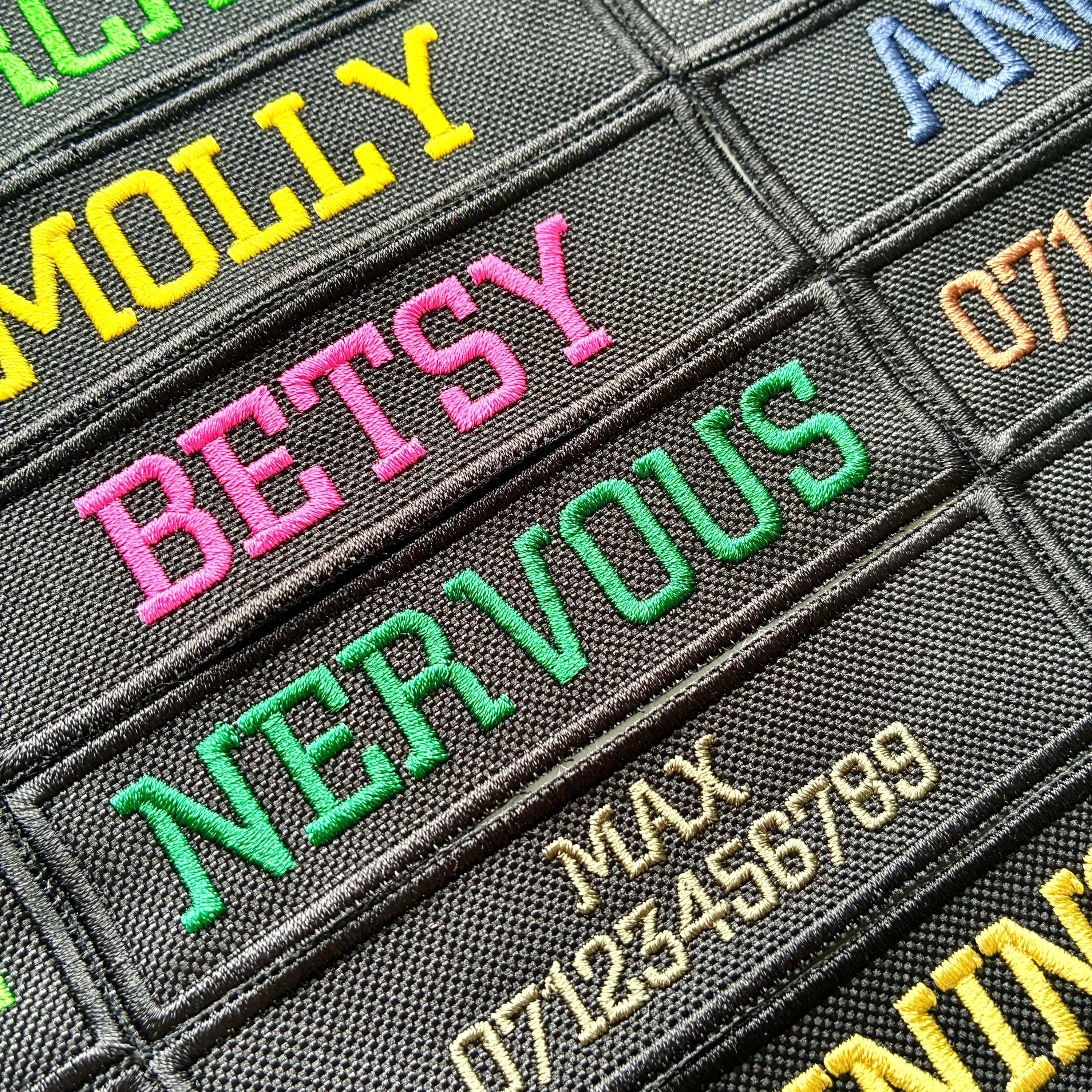 VELCRO® Patch To Fit Julius K9 Dog Harness Personalised Embroidered Custom Text Badge