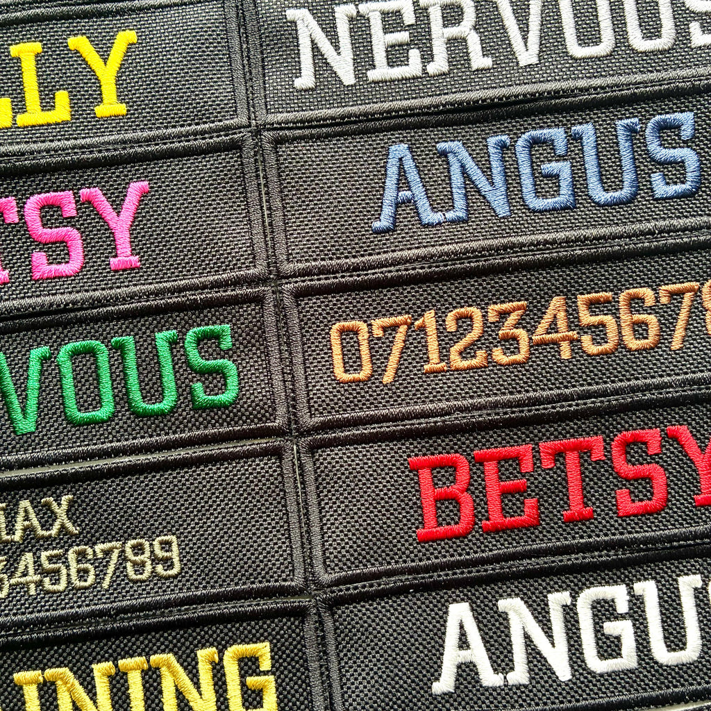VELCRO® Patch To Fit Julius K9 Dog Harness Personalised Embroidered Custom Text Badge