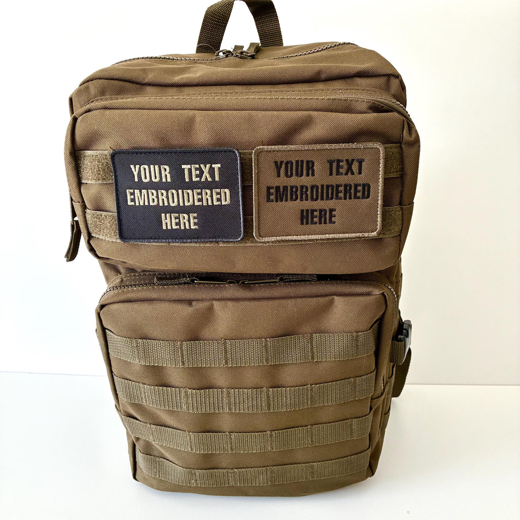 Personalised Embroidered Text Patch Hook Loop Custom Military Molle Morale Badge