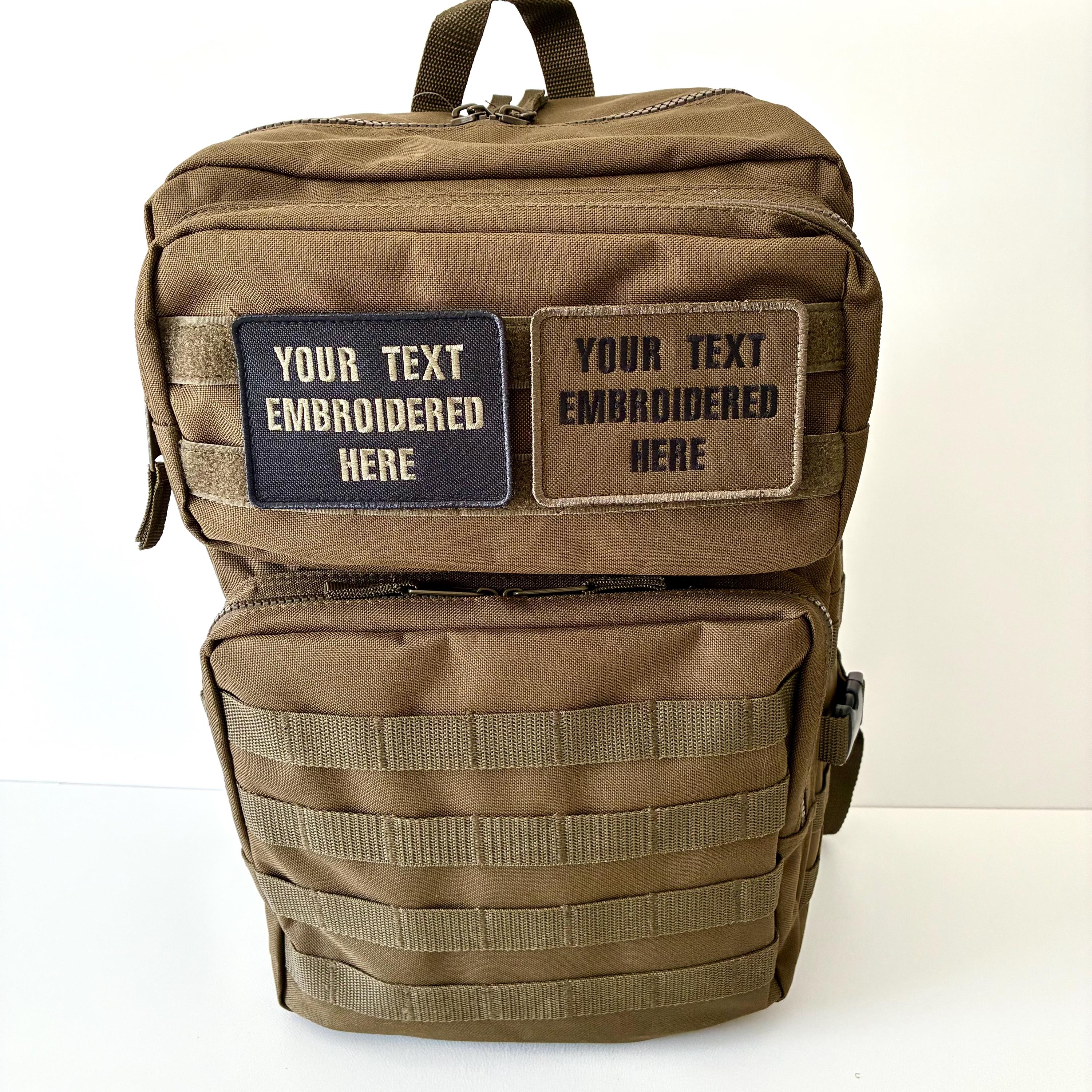 Personalised Embroidered Text Patch Hook Loop Custom Military Molle Morale Badge