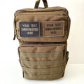 Personalised Embroidered Text Patches & Backpack Hook Loop Custom Military Molle Morale Badge