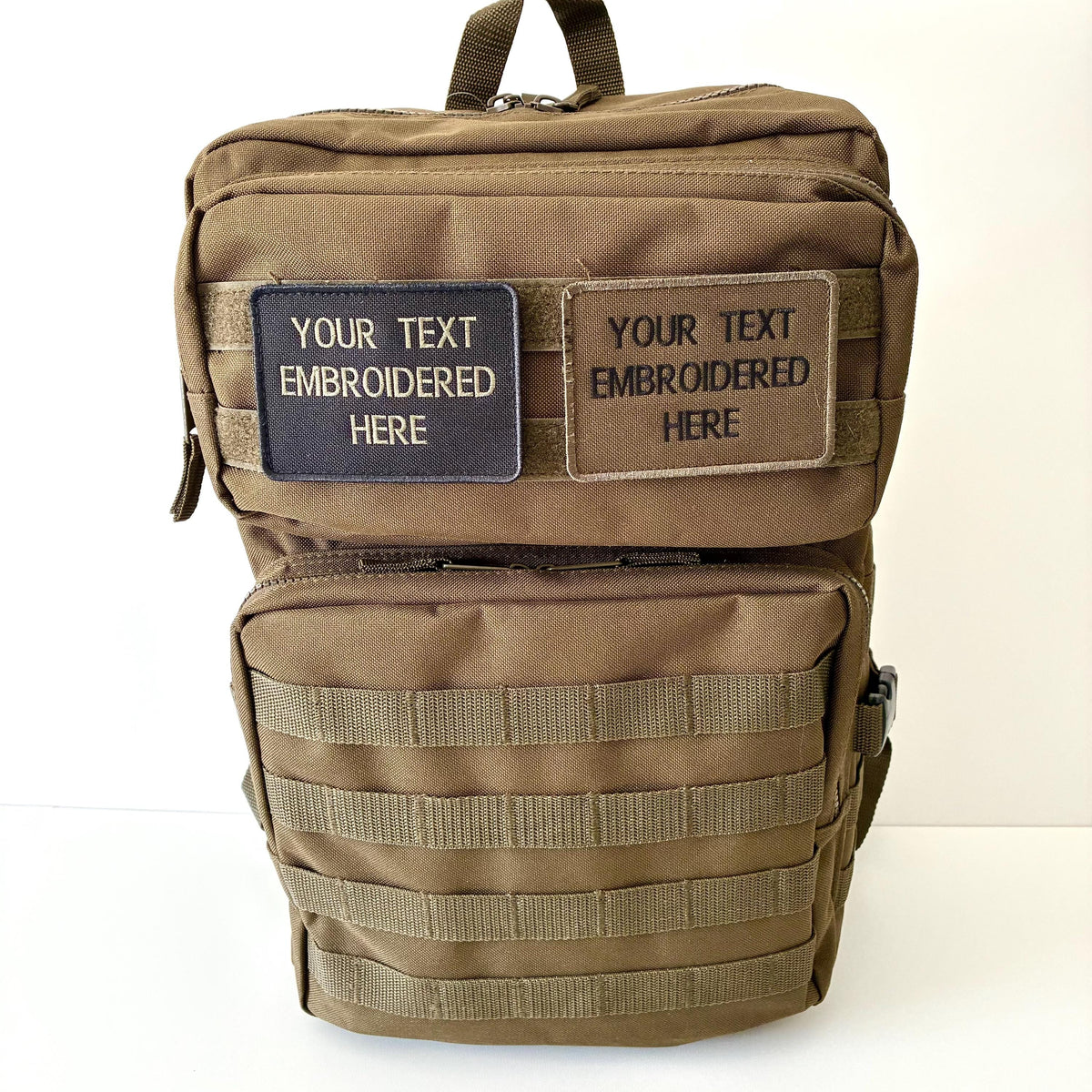 Personalised Embroidered Text Patches & Backpack Hook Loop Custom Military Molle Morale Badge