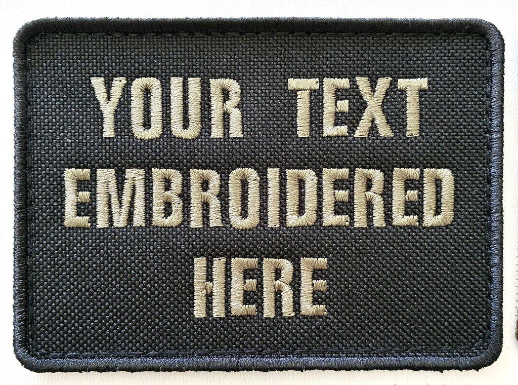 Personalised Embroidered Text Patch Hook Loop Custom Military Molle Morale Badge