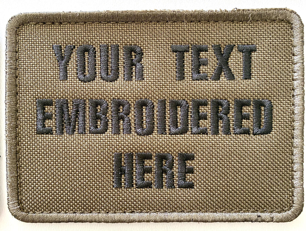 Personalised Embroidered Text Patch Hook Loop Custom Military Molle Morale Badge