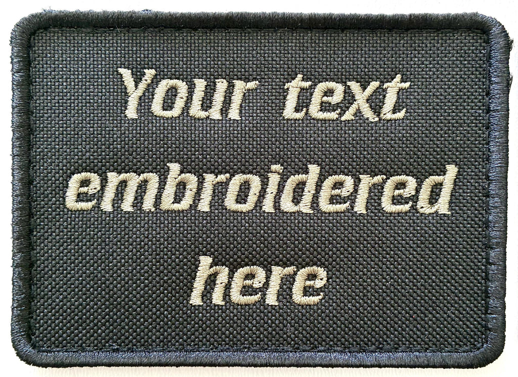 Personalised Embroidered Text Patch Hook Loop Custom Military Molle Morale Badge