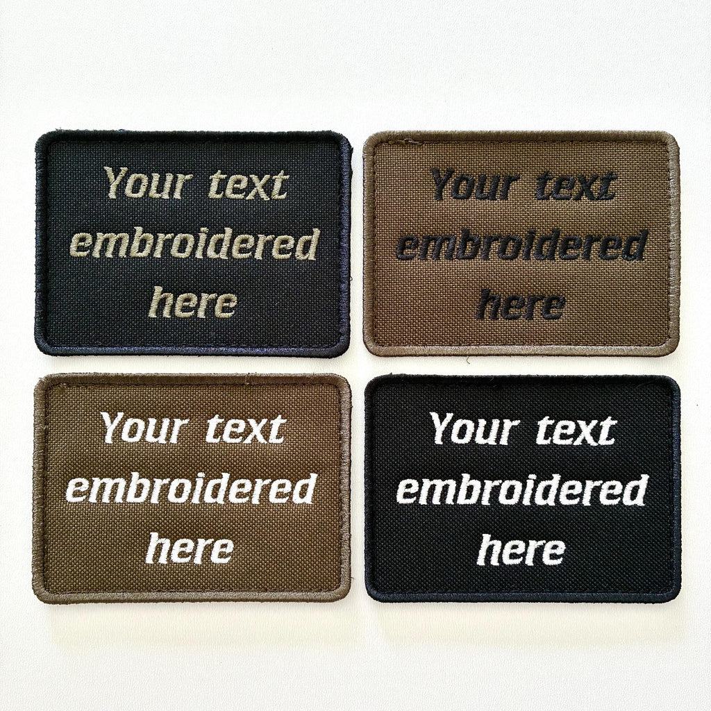 Personalised Embroidered Text Patch Hook Loop Custom Military Molle Morale Badge