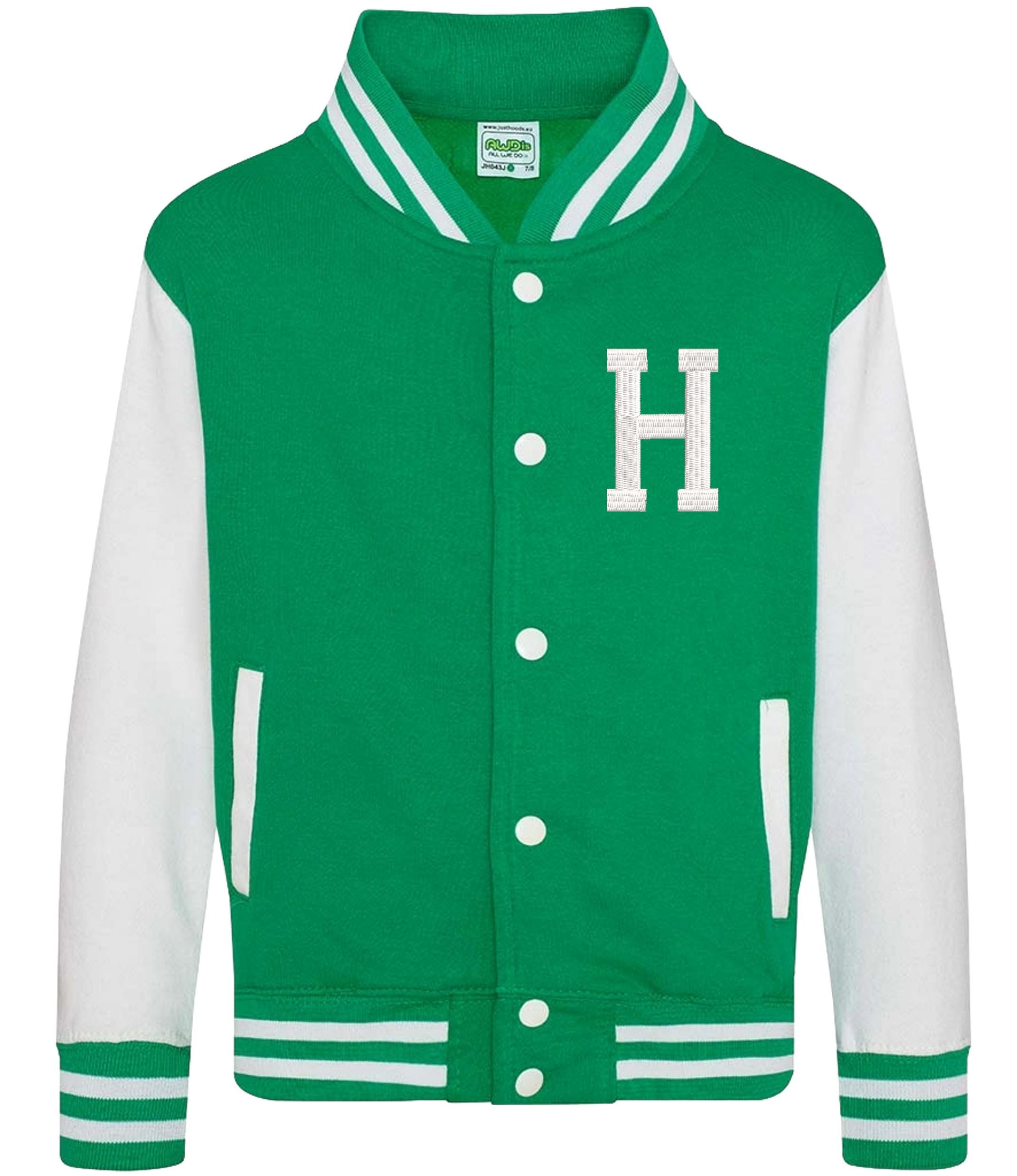 Embroidered Personalised Initial Adults Varsity Jacket Custom Name Letterman College Baseball