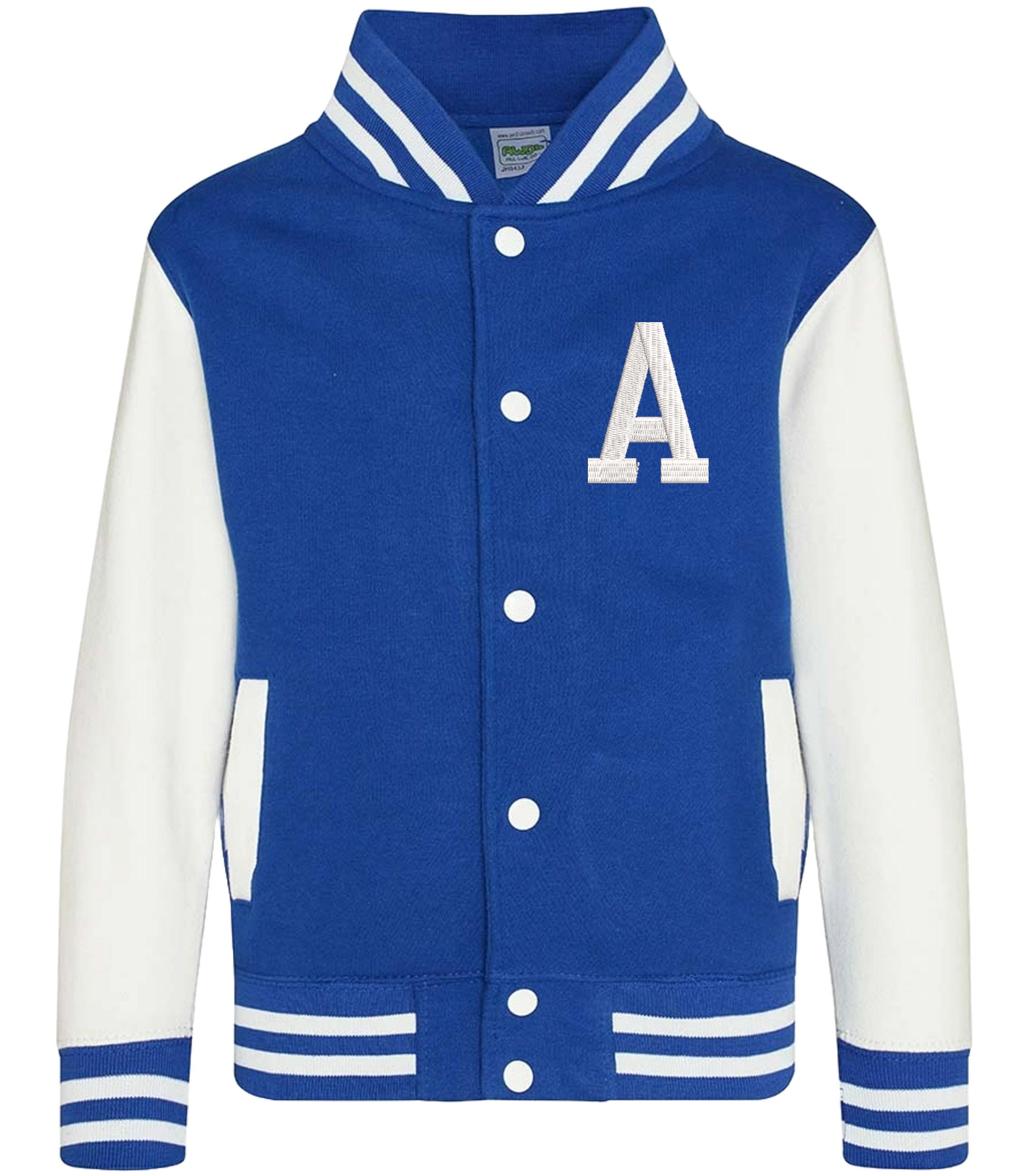 Embroidered Personalised Initial Adults Varsity Jacket Custom Name Letterman College Baseball