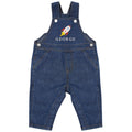 Embroidered Space Rocket Personalised Name Baby & Toddler Cotton Denim Dungarees Custom Text Boys Gift