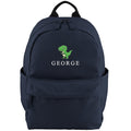 Embroidered Kids T-Rex Dinosaur Personalised Name Small Backpack Boys Custom School Rucksack Nursery Bag
