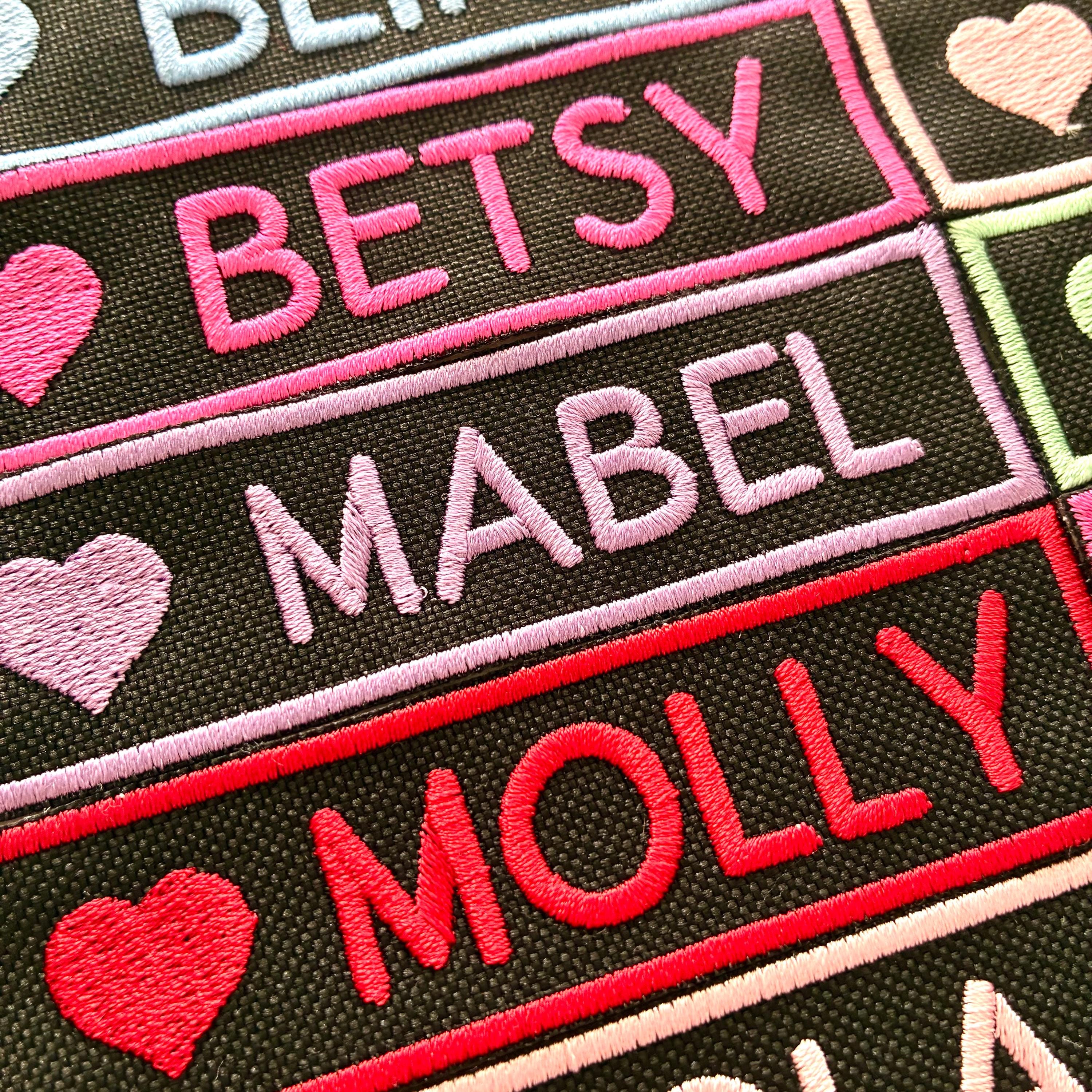 VELCRO® Patch To Fit Julius K9 Dog Harness Personalised Embroidered Custom Text Badge