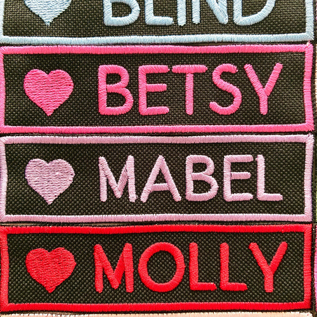 VELCRO® Patch To Fit Julius K9 Dog Harness Personalised Embroidered Custom Text Badge