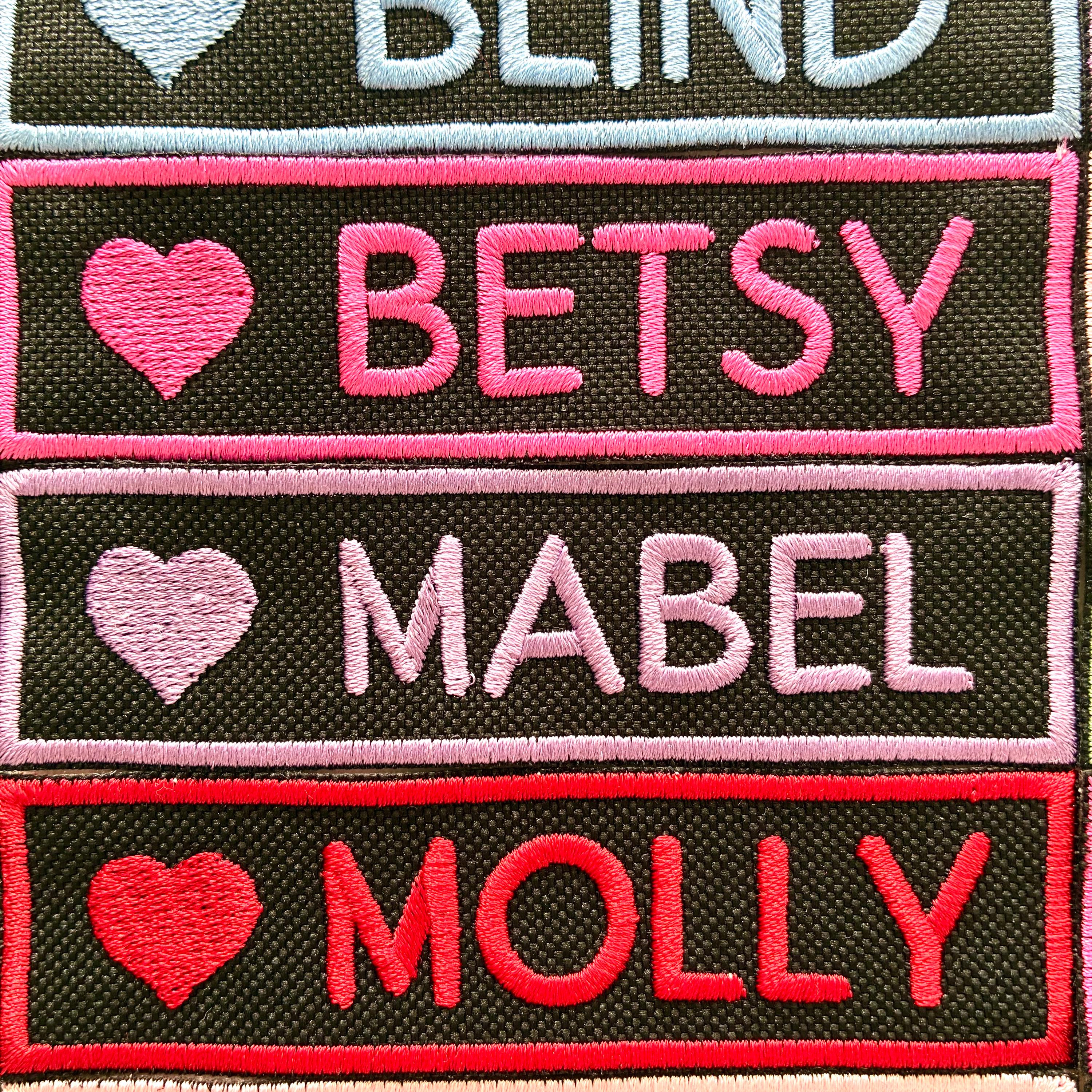 VELCRO® Patch To Fit Julius K9 Dog Harness Personalised Embroidered Custom Text Badge