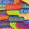 Personalised Embroidered Name Patch Iron On & Sew On Custom Text Badge (P1)