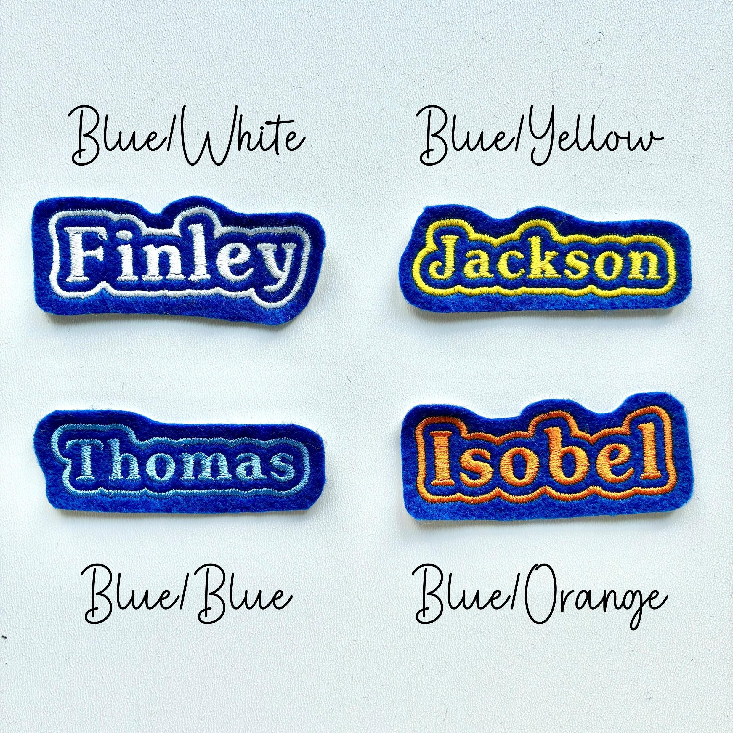 Personalised Embroidered Name Patch Iron On & Sew On Custom Text Badge (P1)