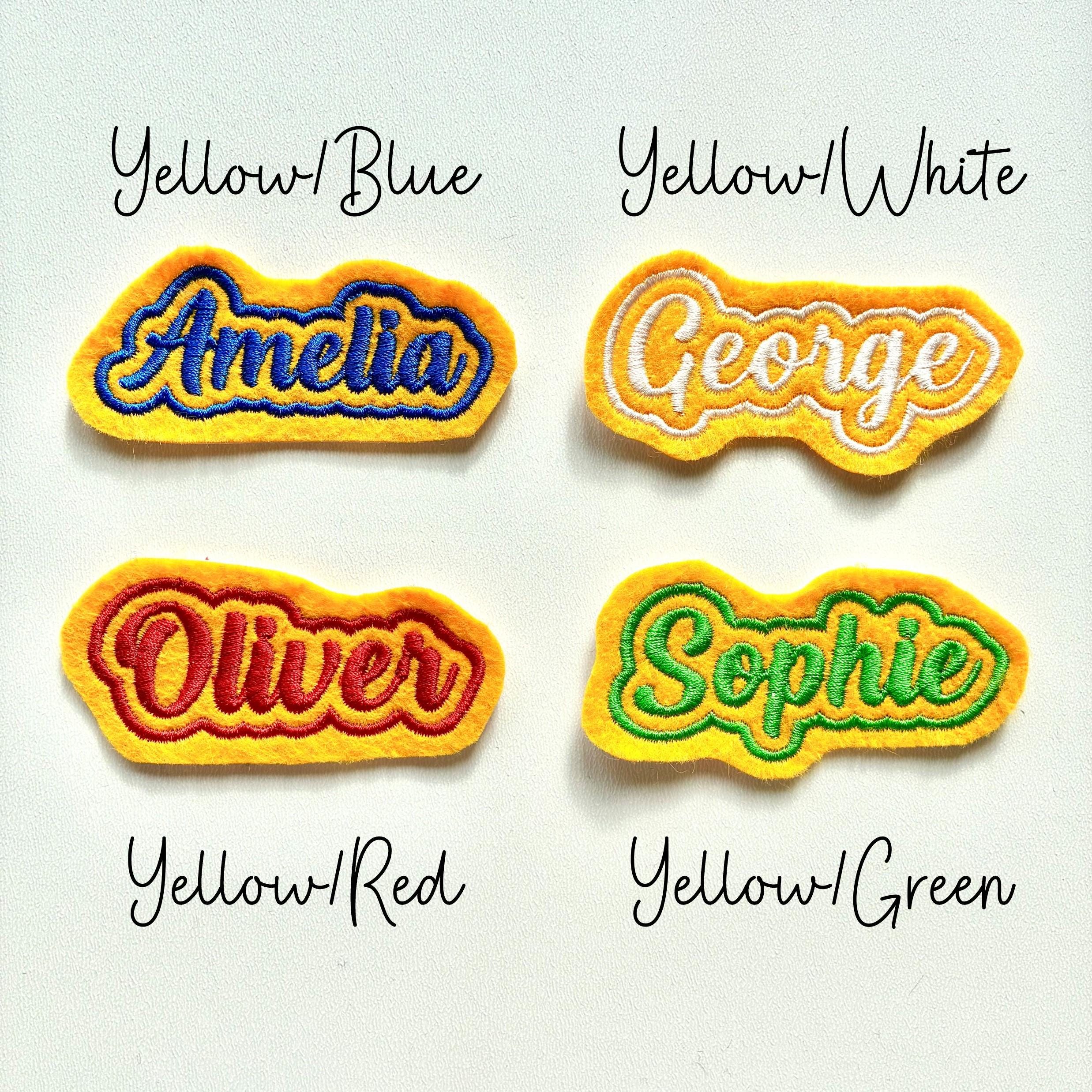 Personalised Embroidered Name Patch Iron On & Sew On Custom Text Badge (P2)