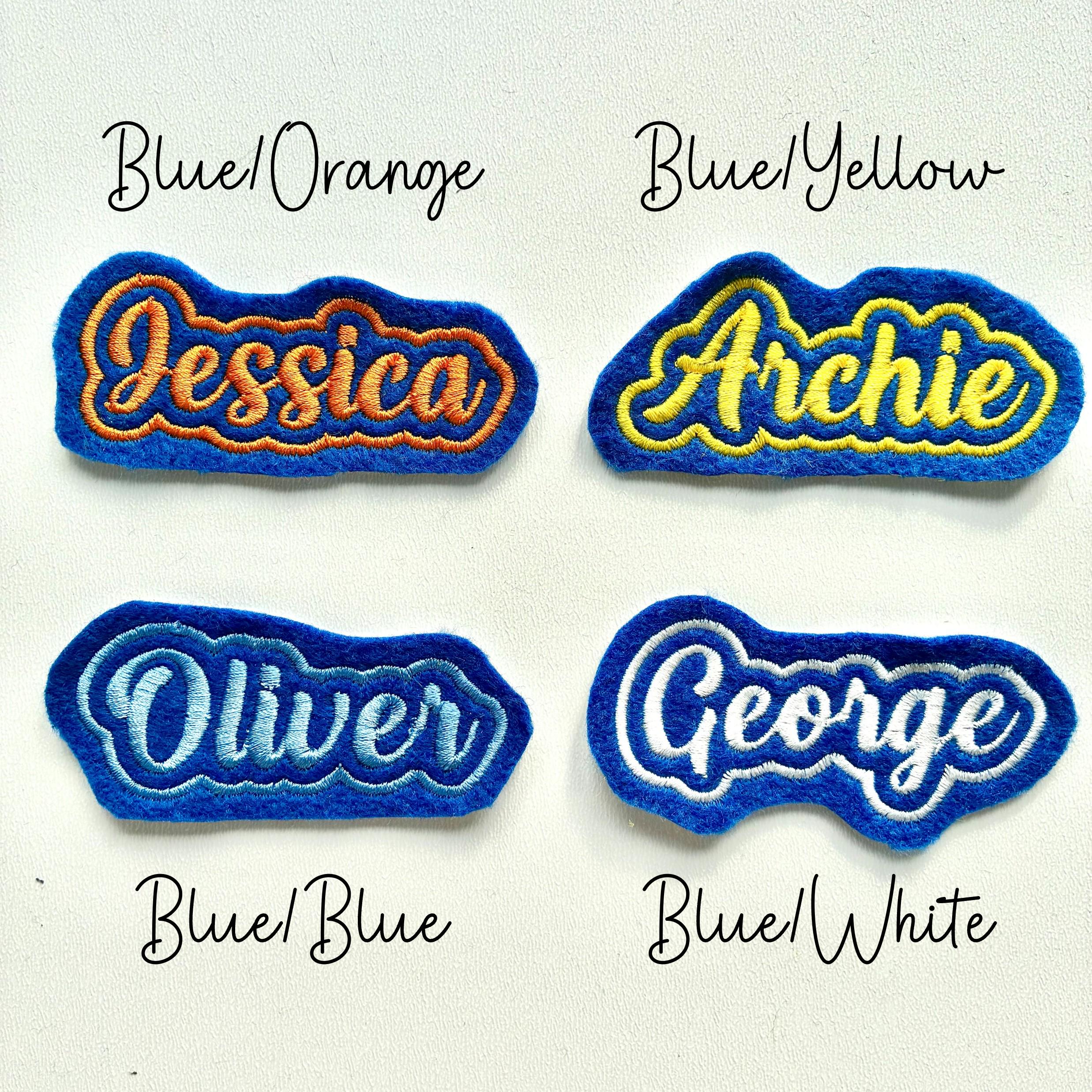 Personalised Embroidered Name Patch Iron On & Sew On Custom Text Badge (P2)