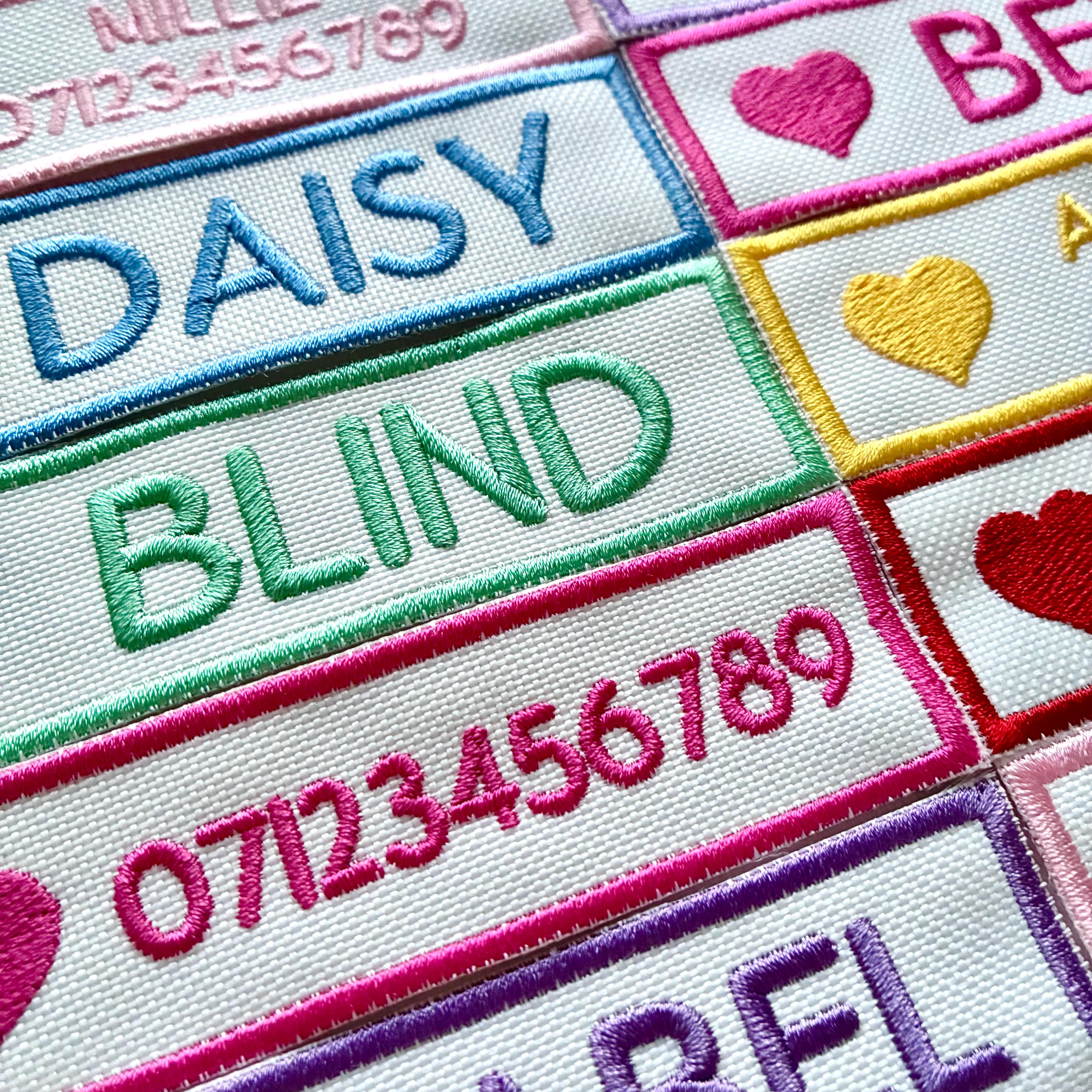 VELCRO® Patch To Fit Julius K9 Dog Harness Personalised Embroidered Custom Text Badge