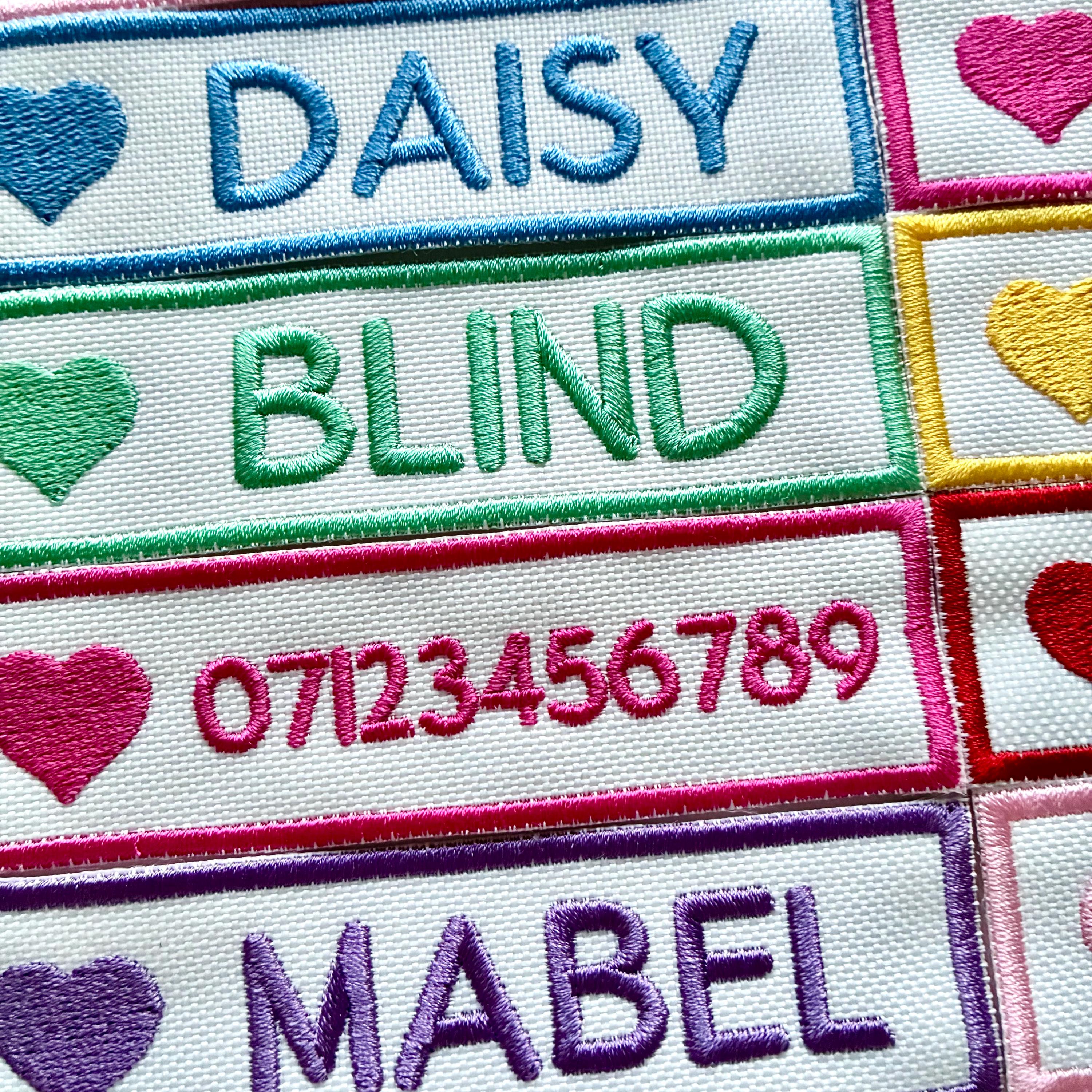VELCRO® Patch To Fit Julius K9 Dog Harness Personalised Embroidered Custom Text Badge