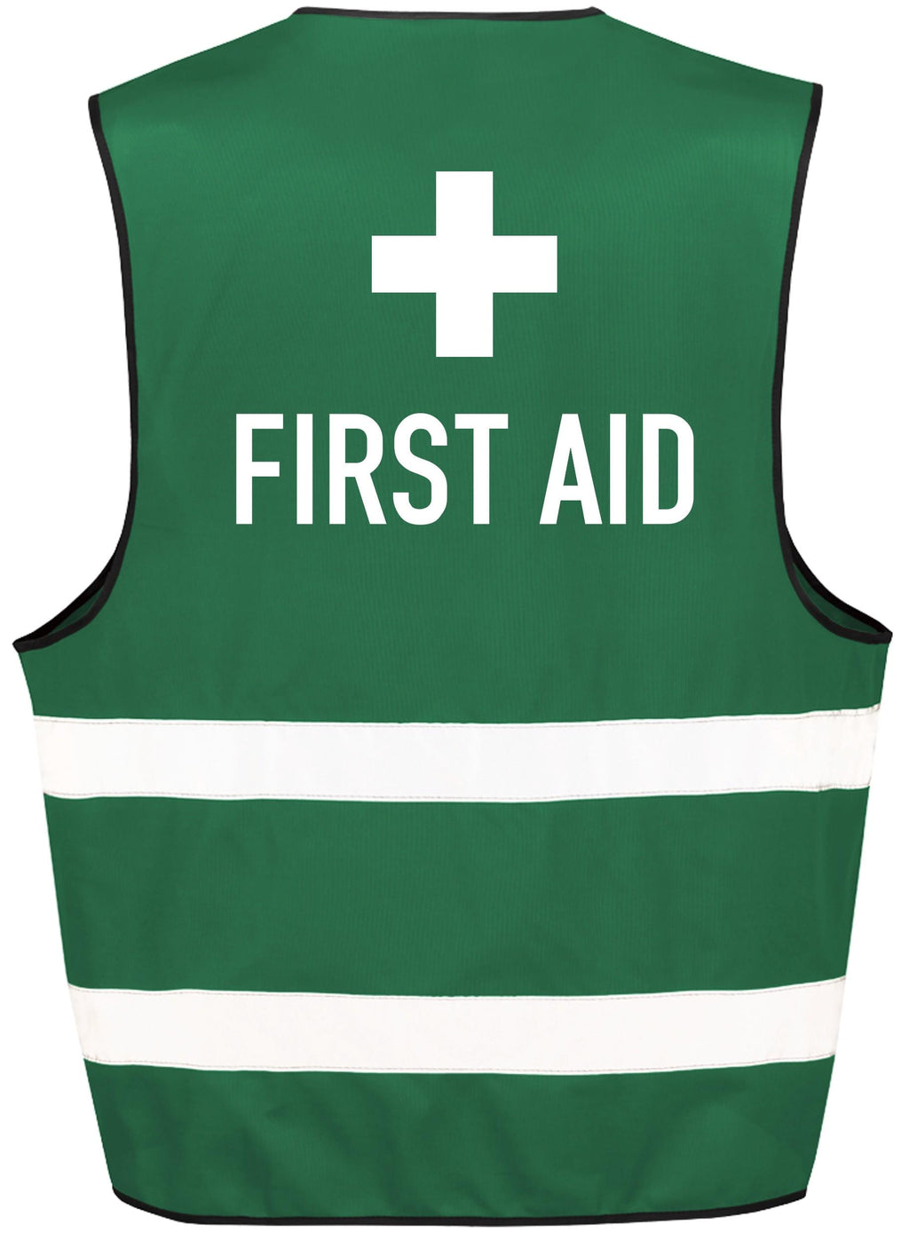 First Aid Green Hi-Vis Waistcoat Reflective Safety Vest