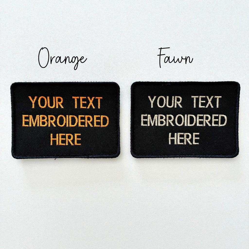 Personalised Embroidered Text Patch Hook Loop Custom Military Molle Morale Badge