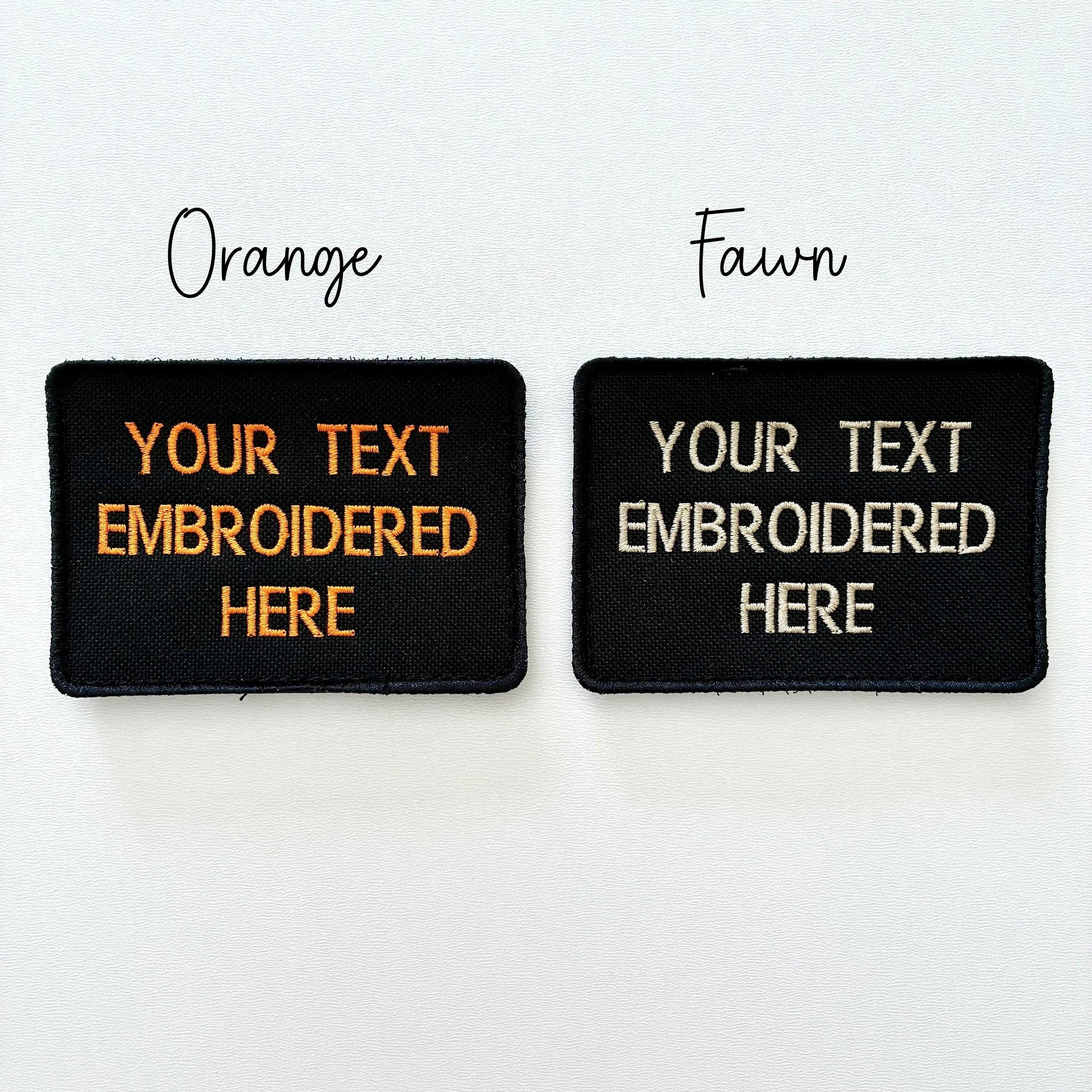 Personalised Embroidered Text Patch Hook Loop Custom Military Molle Morale Badge