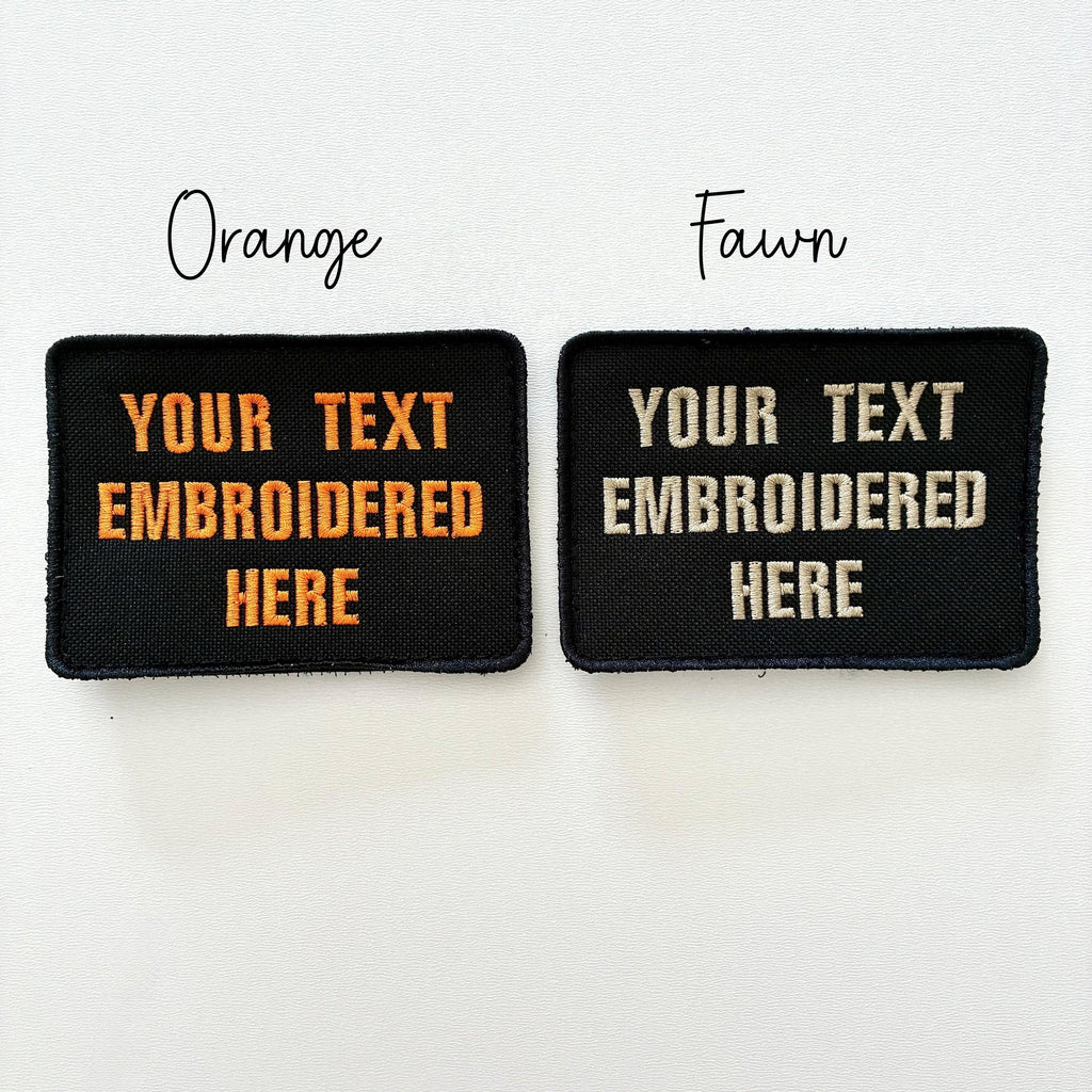 Personalised Embroidered Text Patch Hook Loop Custom Military Molle Morale Badge
