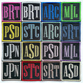 Personalised Embroidered Monogram Initials Patch Iron On & Sew On Custom Text Badge