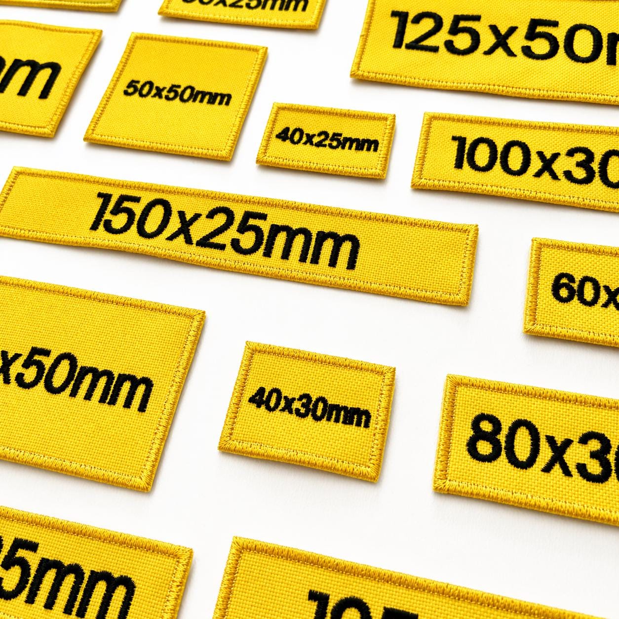 Personalised Embroidered Yellow Patches Sew/Iron/VELCRO® Custom Text Molle Morale Badges