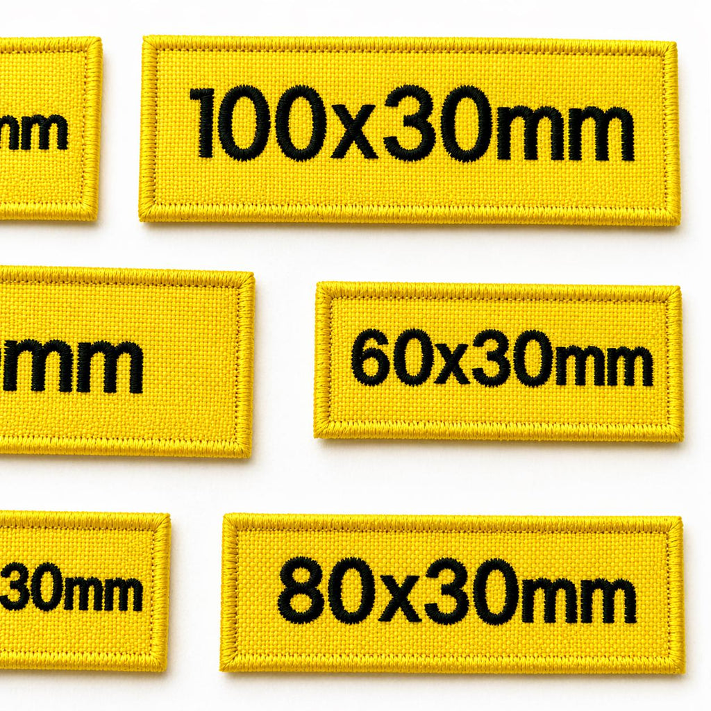 Personalised Embroidered Yellow Patches Sew/Iron/VELCRO® Custom Text Molle Morale Badges